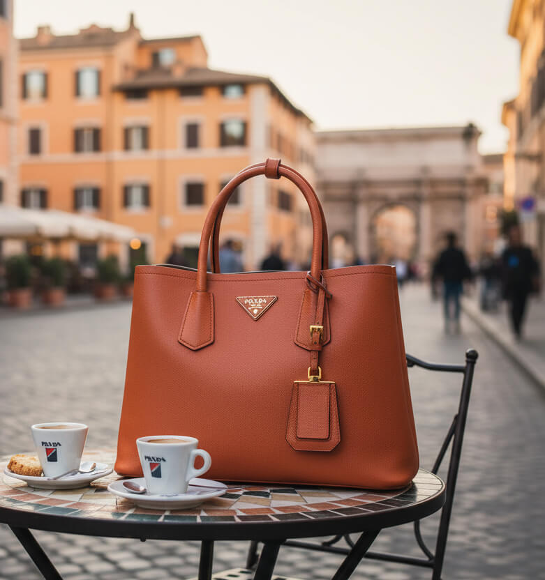 Prada Doppia Bisaccia Saffiano Cuir lifestyle